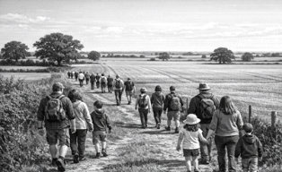 Gravel pit protest walk